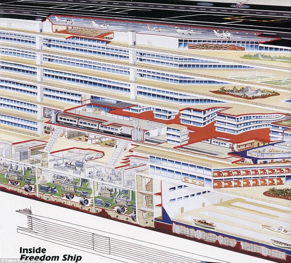 Du thuyền siêu hạng sang Freedom Ship 10 tỷ USD