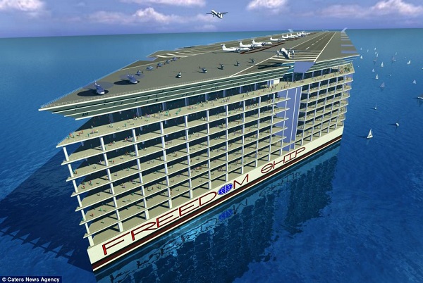 Du thuyền siêu hạng sang Freedom Ship 10 tỷ USD
