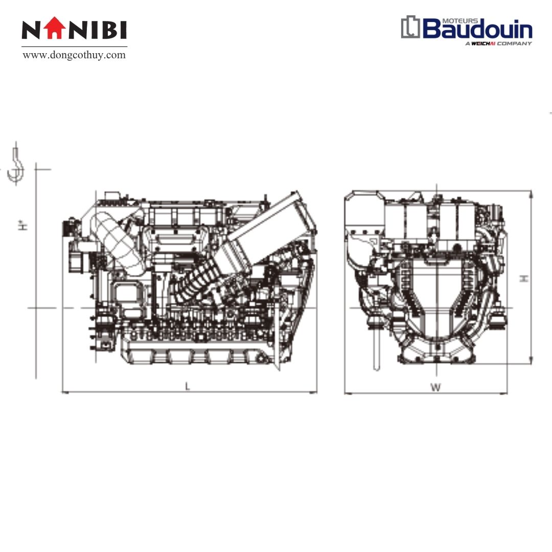 ĐỘNG CƠ THỦY BAUDOUIN 6-M21