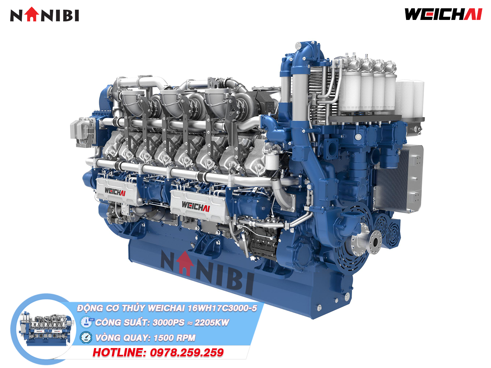 Động cơ thủy Weichai WH17