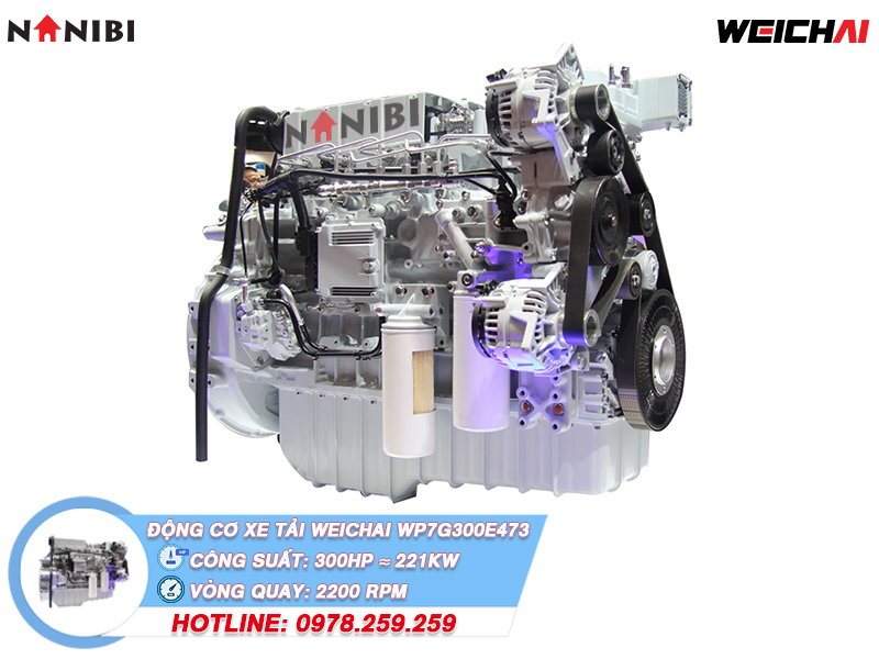 Động cơ xe tải diesel Weichai WP7G300E473 Động cơ xe tải diesel Weichai WP7G300E473