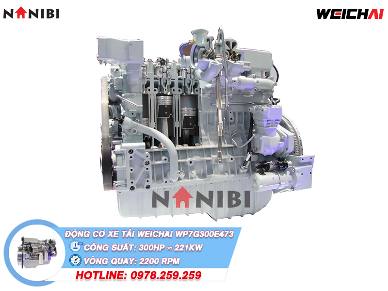 Động cơ xe tải diesel Weichai WP7G300E473 Động cơ xe tải diesel Weichai WP7G300E473